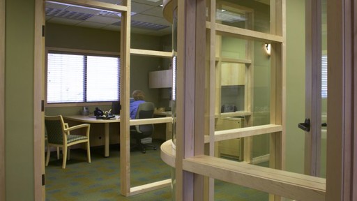 Bay Title and Abstract Corner Office
