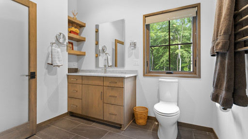 Half Bathroom with Natural Decor