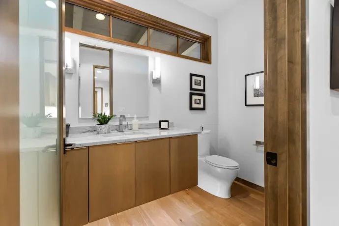 Choose look and feel for bathroom remodel.